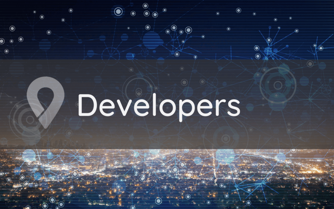 A cityscape with the word developers on it